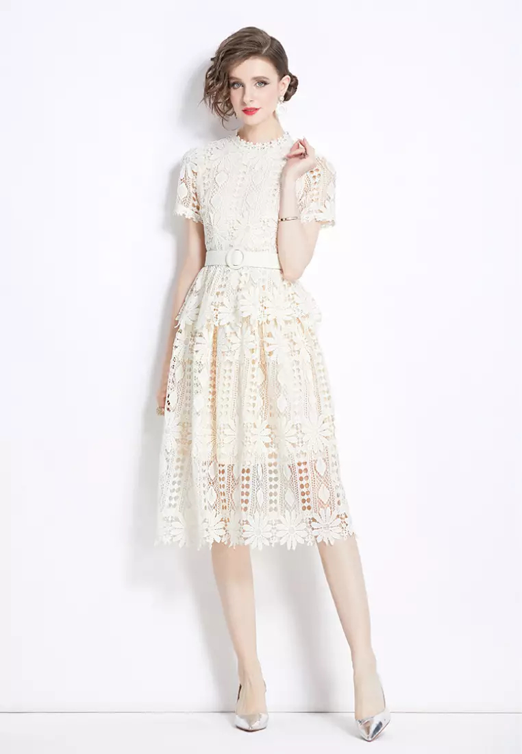 2024 new style temperament lace retro dress K071701BL