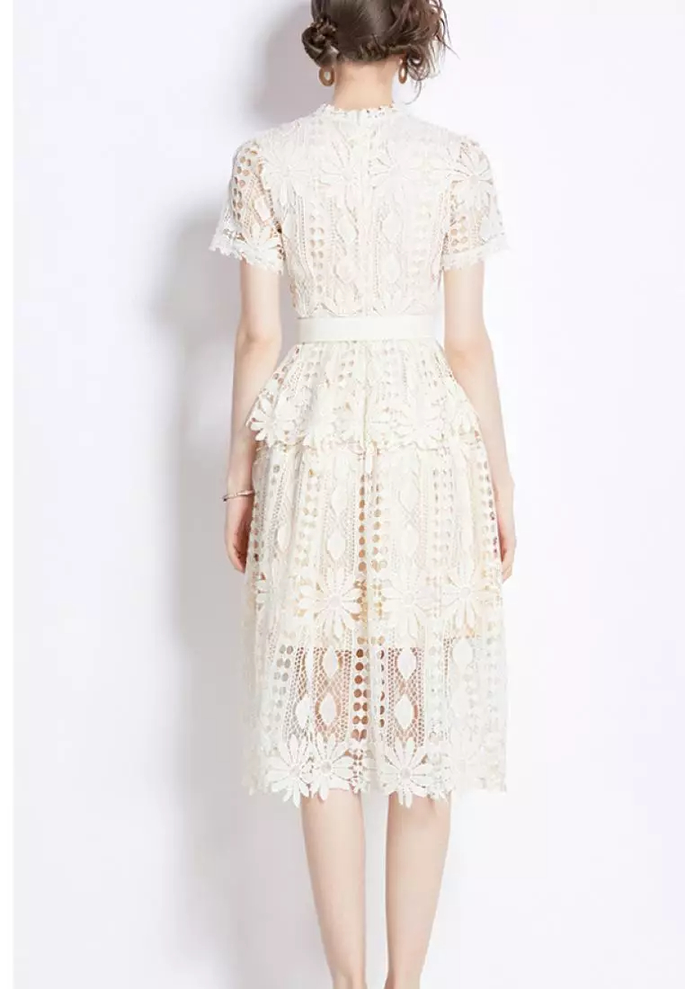2024 new style temperament lace retro dress K071701BL