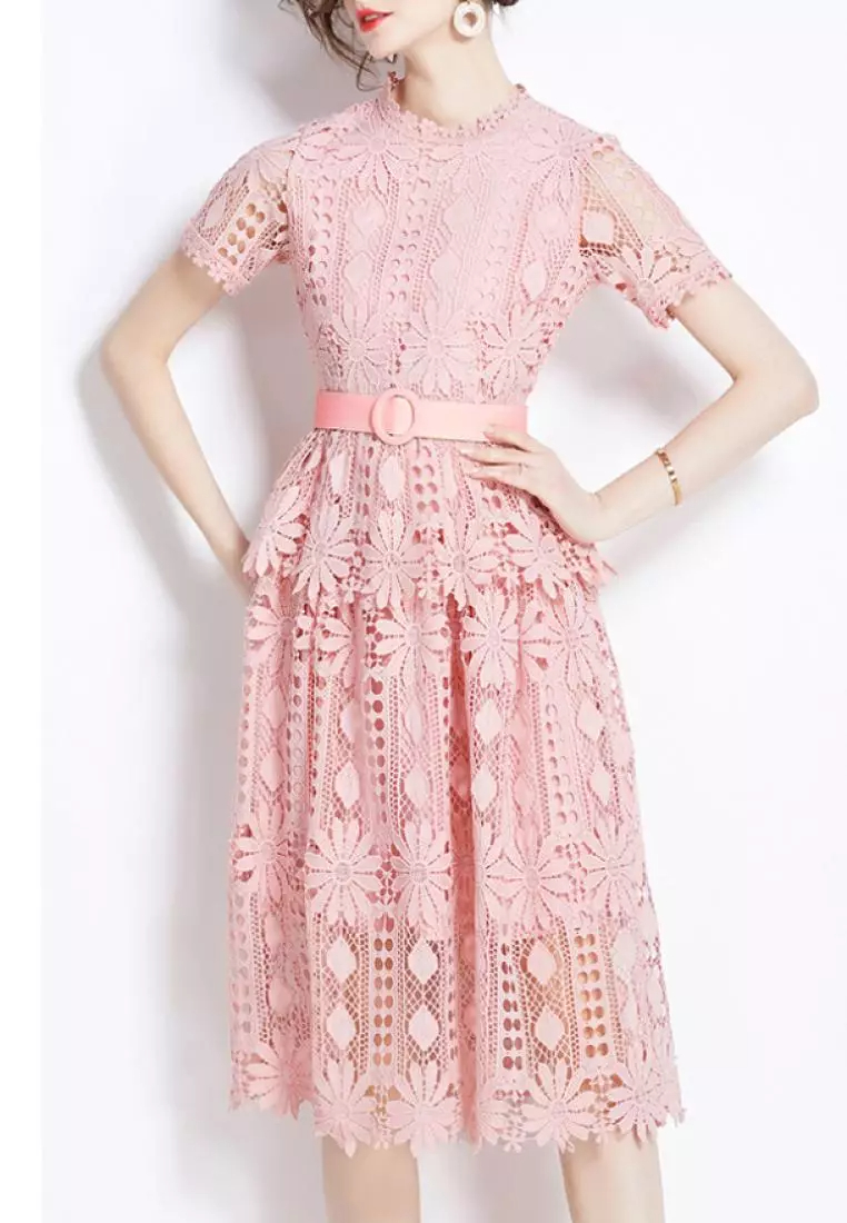 2024 new style temperament lace retro dress K071701BL