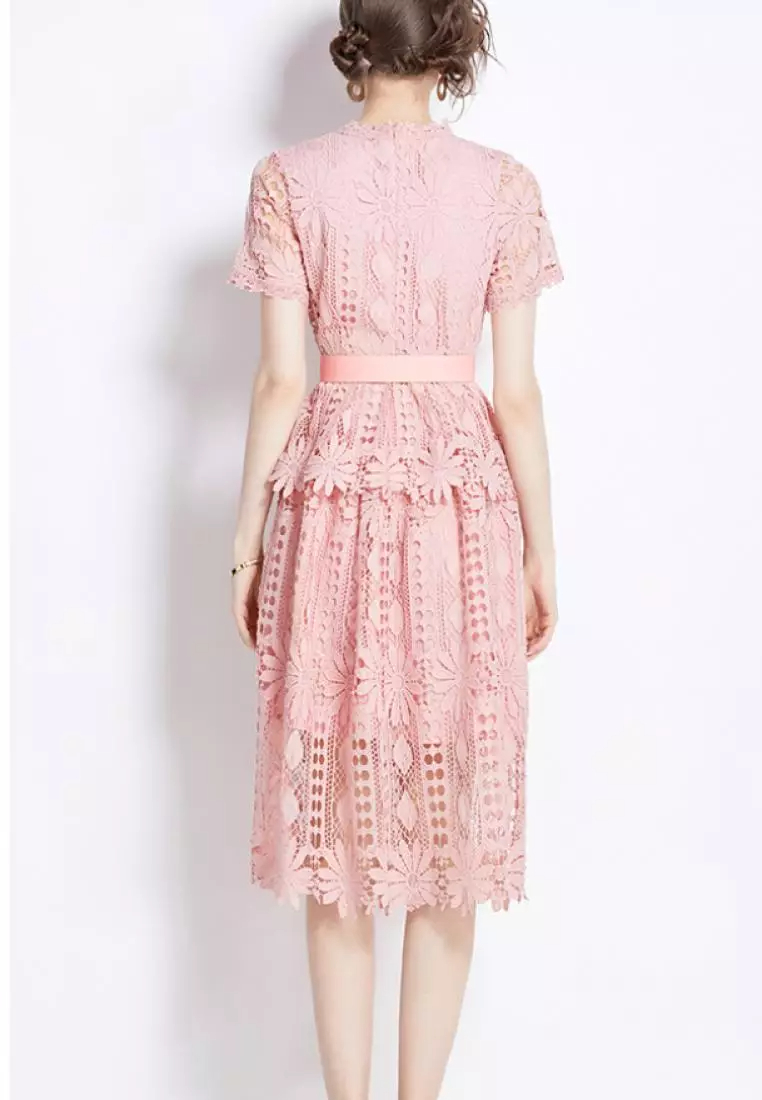 2024 new style temperament lace retro dress K071701BL
