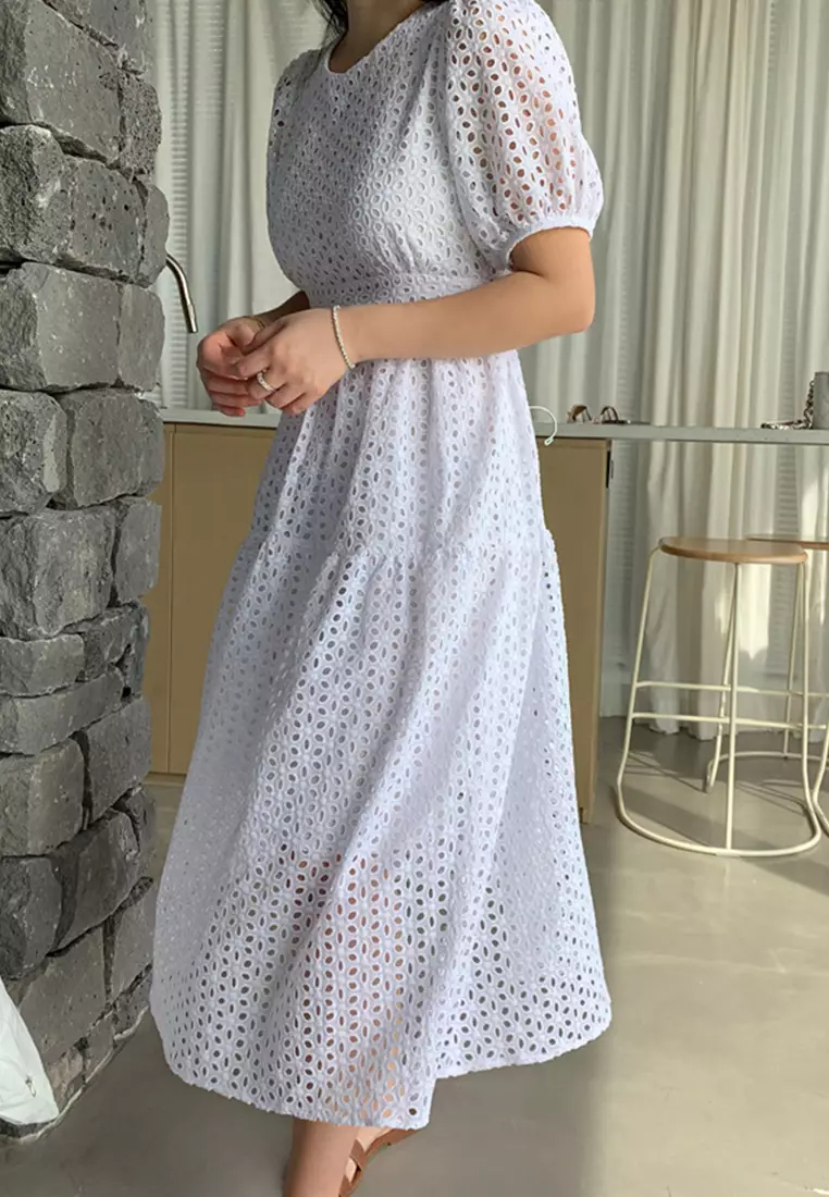 2024 Summer New French Style Waistband Slimming Dress CA24061124BW