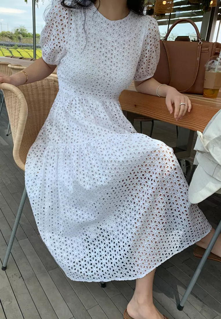 2024 Summer New French Style Waistband Slimming Dress CA24061124BW