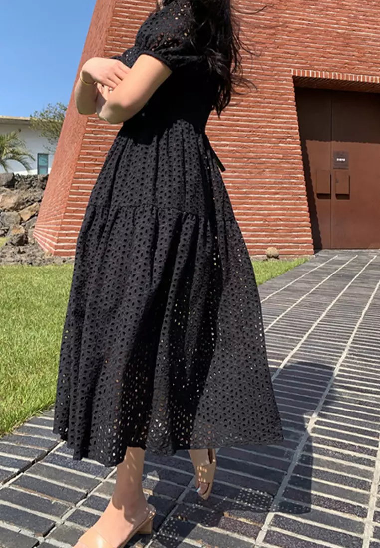 2024 Summer New French Style Waistband Slimming Dress CA24061124BW