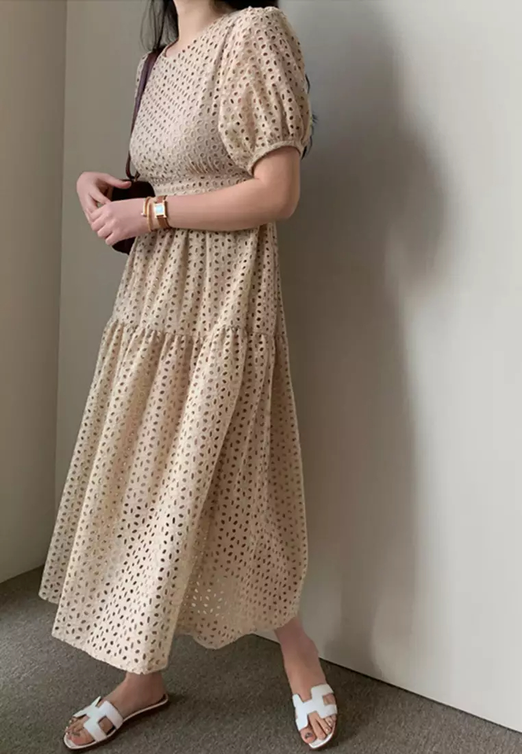 2024 Summer New French Style Waistband Slimming Dress CA24061124BW