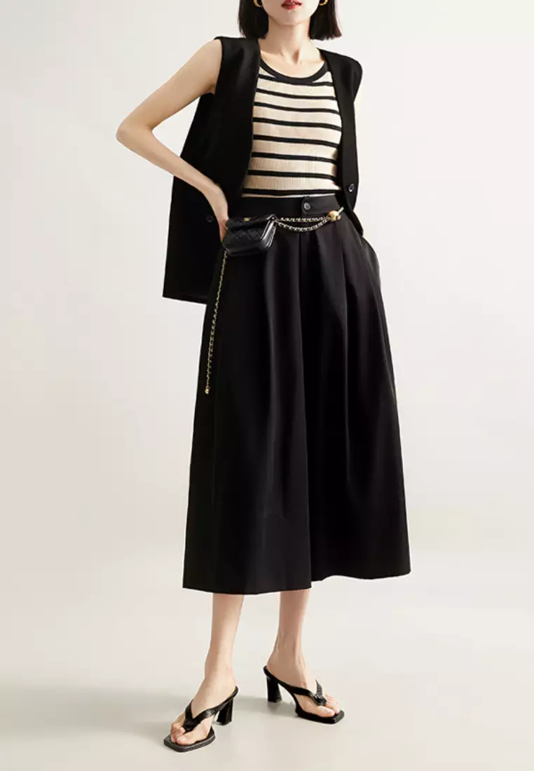 2024 new high waist straight trousers K070904BW