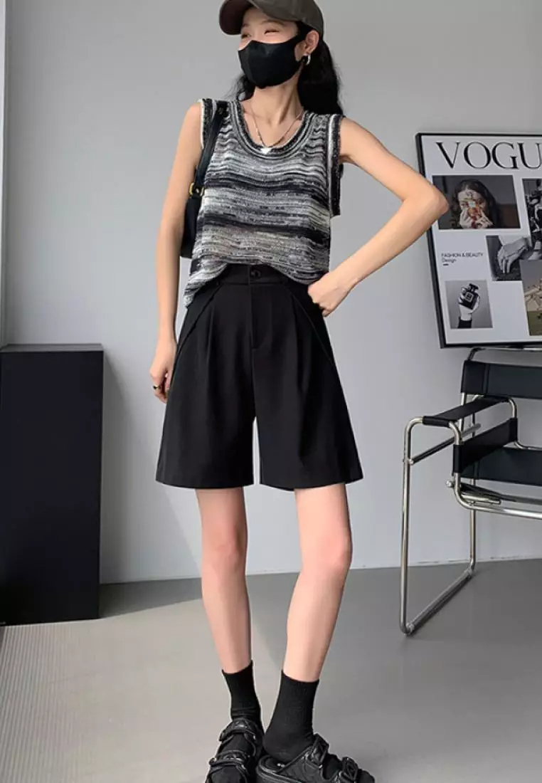 2024 new casual tailoring women's short trousers K070908BK