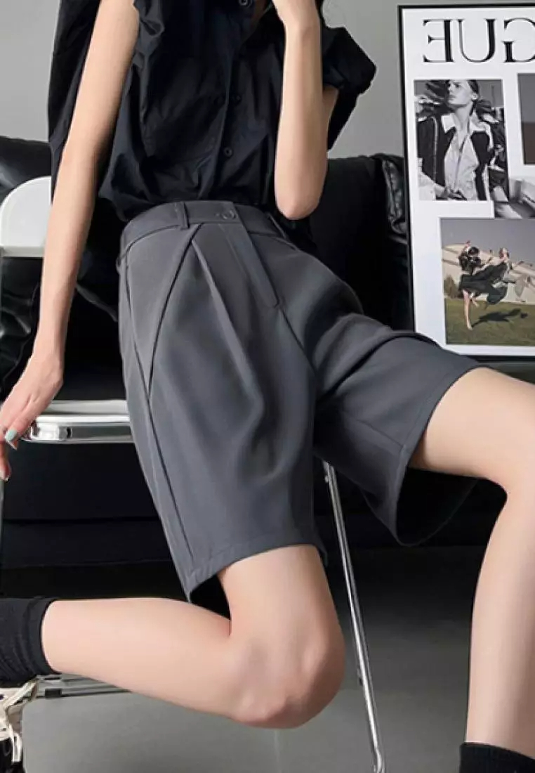 2024 new casual tailoring women's short trousers K070908BK