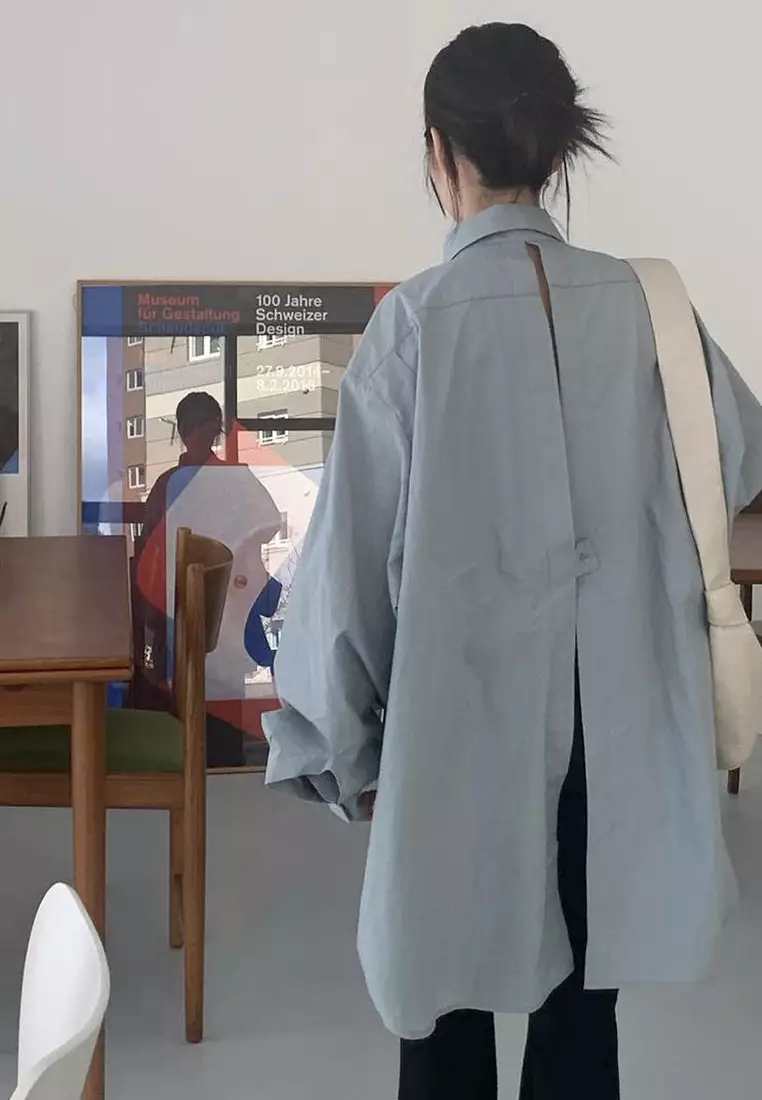  Brand new elegant back hollow long sleeve shirt top K092505-BE