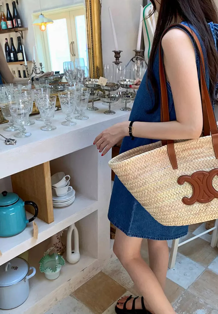 French style simple vest denim dress K061304