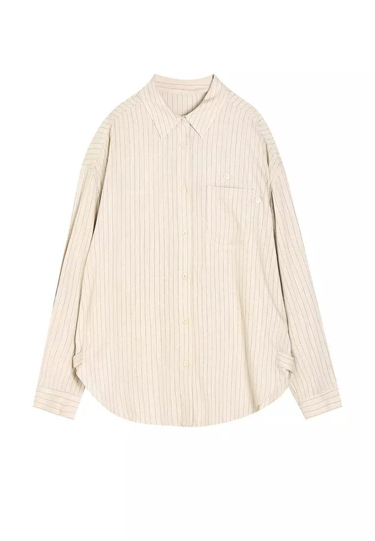 Striped lapel style shirt CA24091130BE