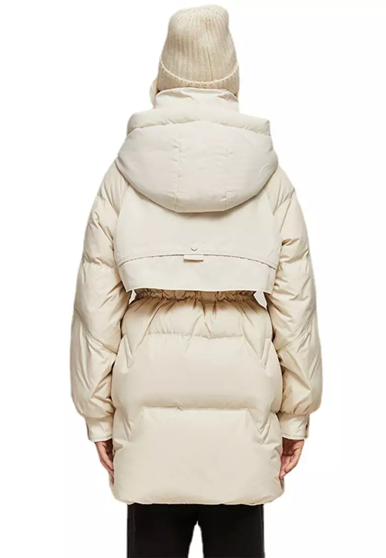New High quality duck down hooded women's down jacket A122002BK