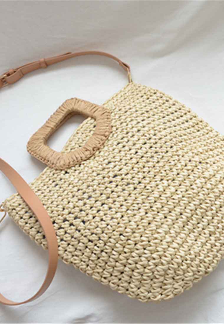 New Hand-woven Crossbody Handbag Basket Bag With Lining CA24062009BL-sunnydaysweety