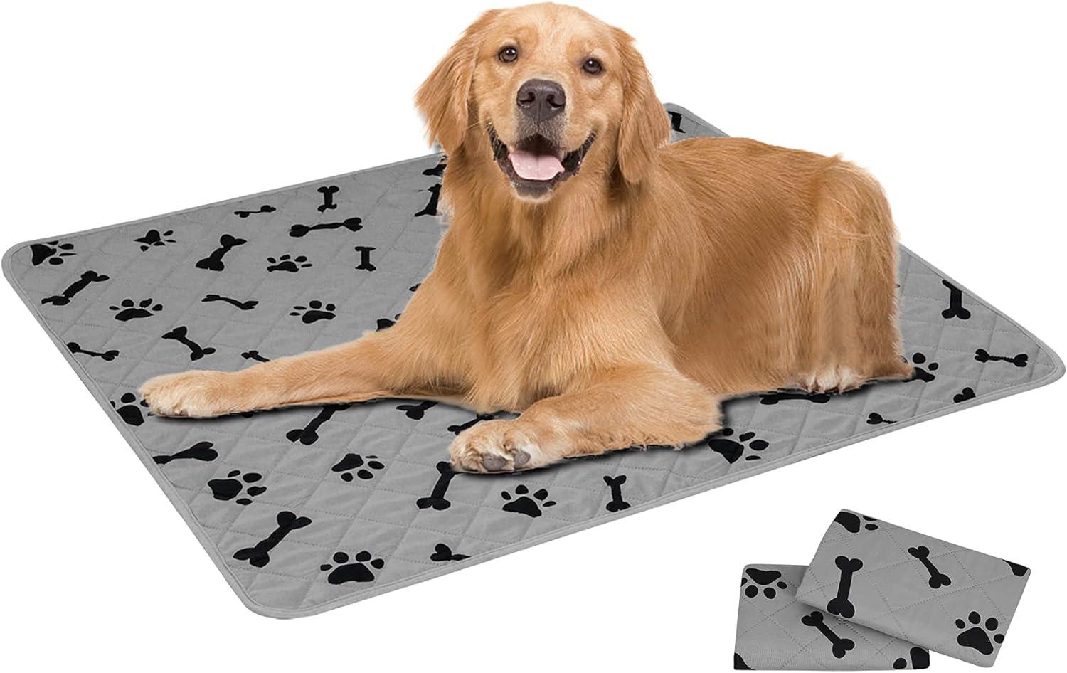 Pet Pee Pads for Small Dogs Training Washable Puppy Pad Non Slip Reusable Waterproof Dog Crate Pad Pet Rugs 