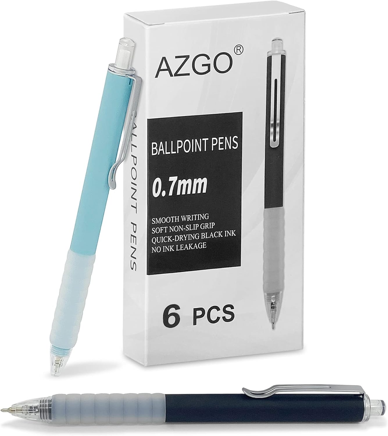 Ballpoint Pens Black Retractable Ink Writing Pen Office 0.7mm Ball Point Pen for Journaling