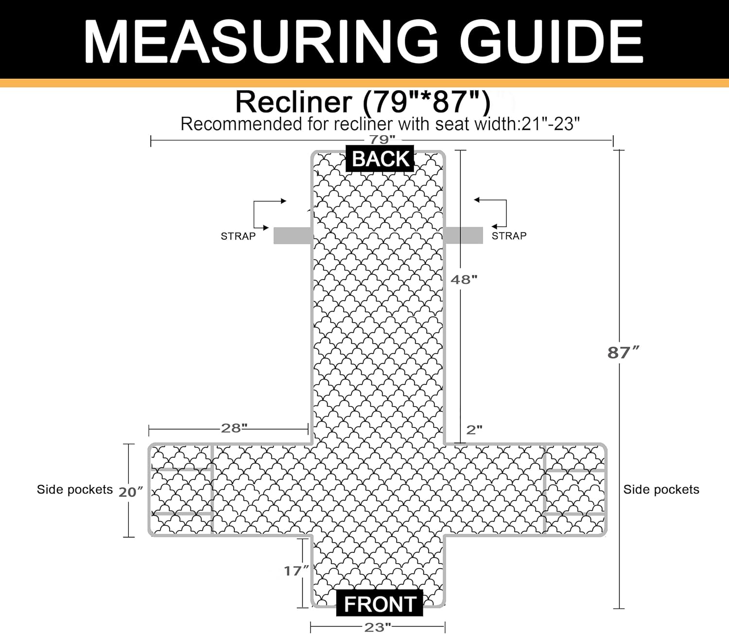 Waterproof Nonslip Recliner Cover Stay in Place Dog Couch Chair Cover Furniture Protector Ideal Sofa Slipcovers for Pets and Kids