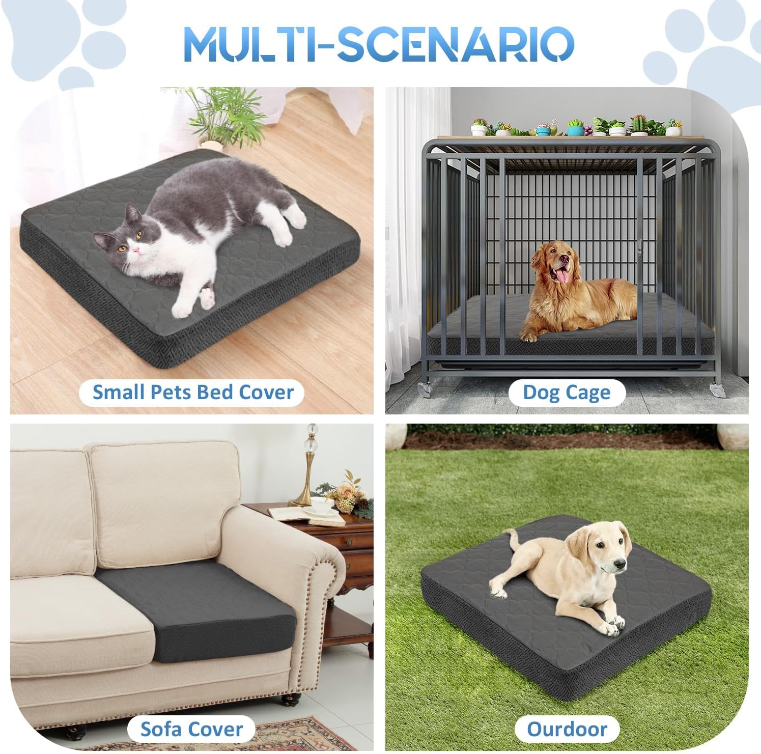 Dog Bed Covers Replacement Washable Waterproof Pet Puppy Bed Cover for Dog