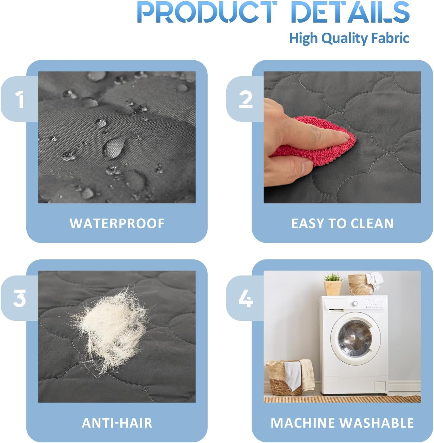 Dog Bed Covers Replacement Washable Waterproof Pet Puppy Bed Cover for Dog