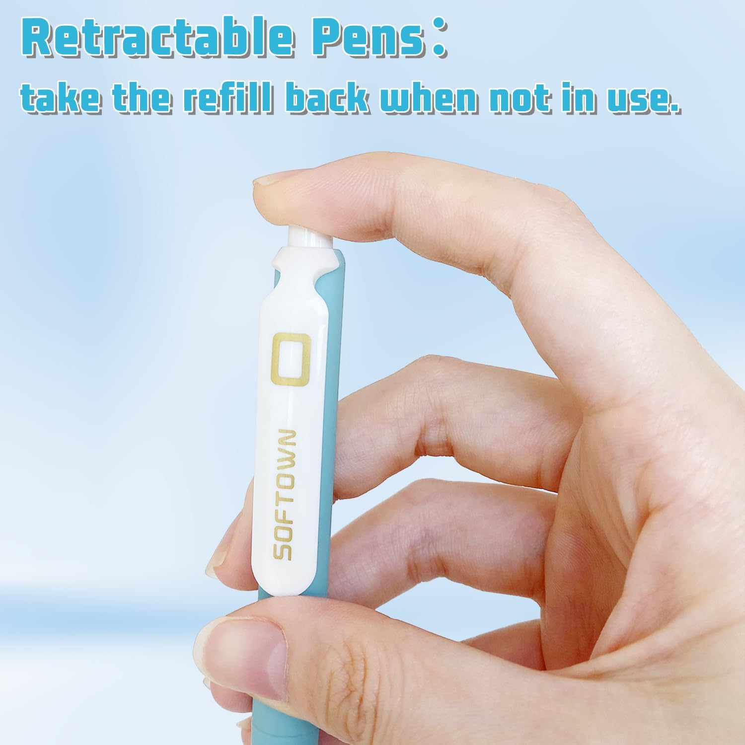 Ballpoint Pens 0.7mm Pens Black Ink Retractable Writing Pen Office Fine Ball Point Pen for Journaling