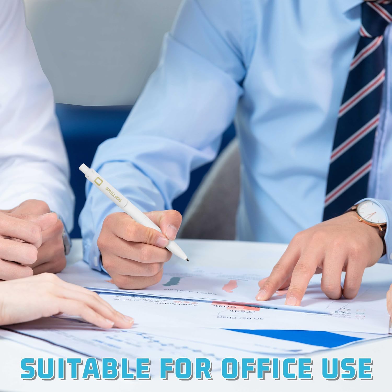 Ballpoint Pens 0.7mm Pens Black Ink Retractable Writing Pen Office Fine Ball Point Pen for Journaling