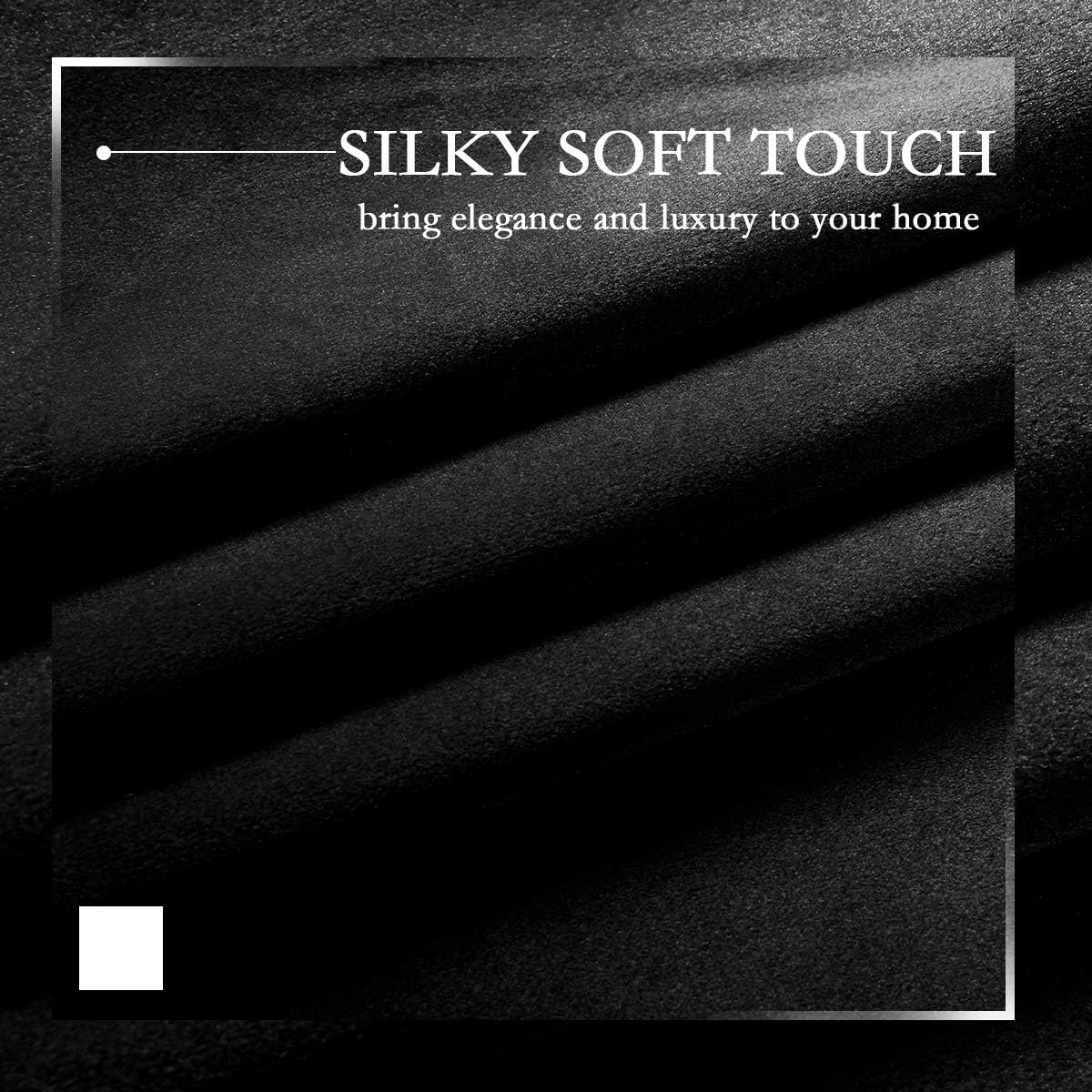 Velvet Blackout Curtains Long Light Blocking Grommet Velvet Window Curtain Panels Set of 2 Heat Insulated Curtains Blackout Thermal Velvet Curtain Panels for Bedroom 2 Panels