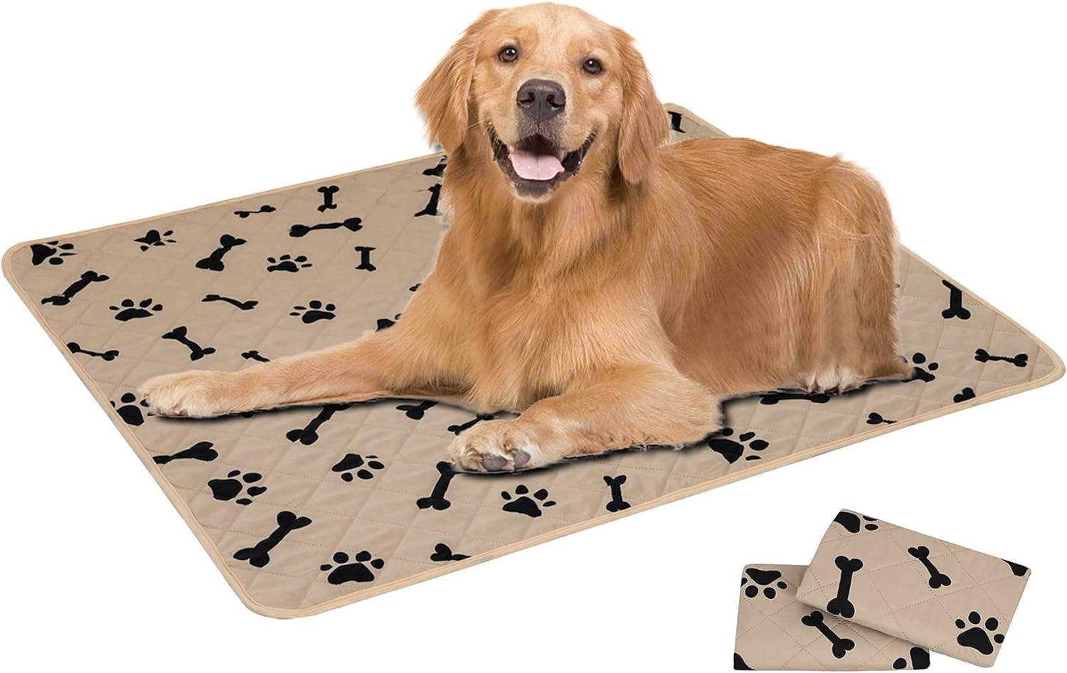 Pet Pee Pads for Small Dogs Training Washable Puppy Pad Non Slip Reusable Waterproof Dog Crate Pad Pet Rugs 