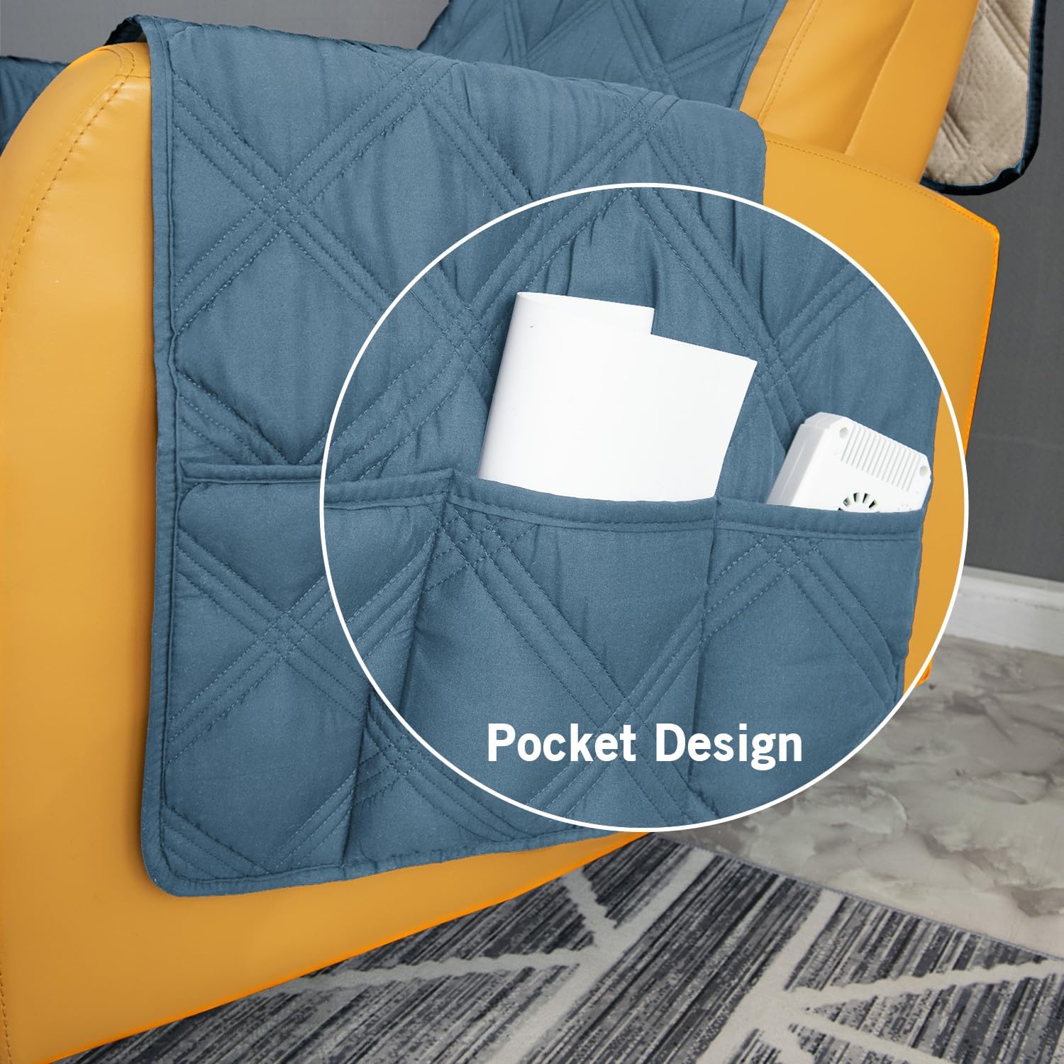 Recliner Chair Covers Waterproof with Non-Slip Furniture Protector Sofa Slipcover for Children, Sofa Covers for Dogs