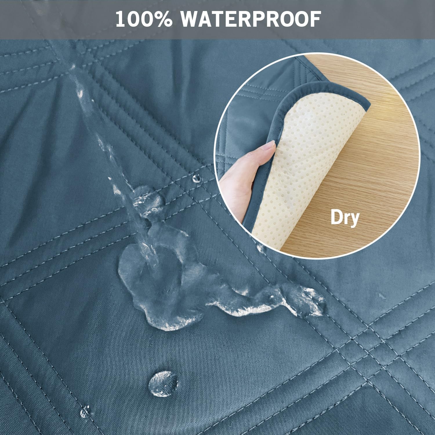 Recliner Chair Covers Waterproof with Non-Slip Furniture Protector Sofa Slipcover for Children, Sofa Covers for Dogs