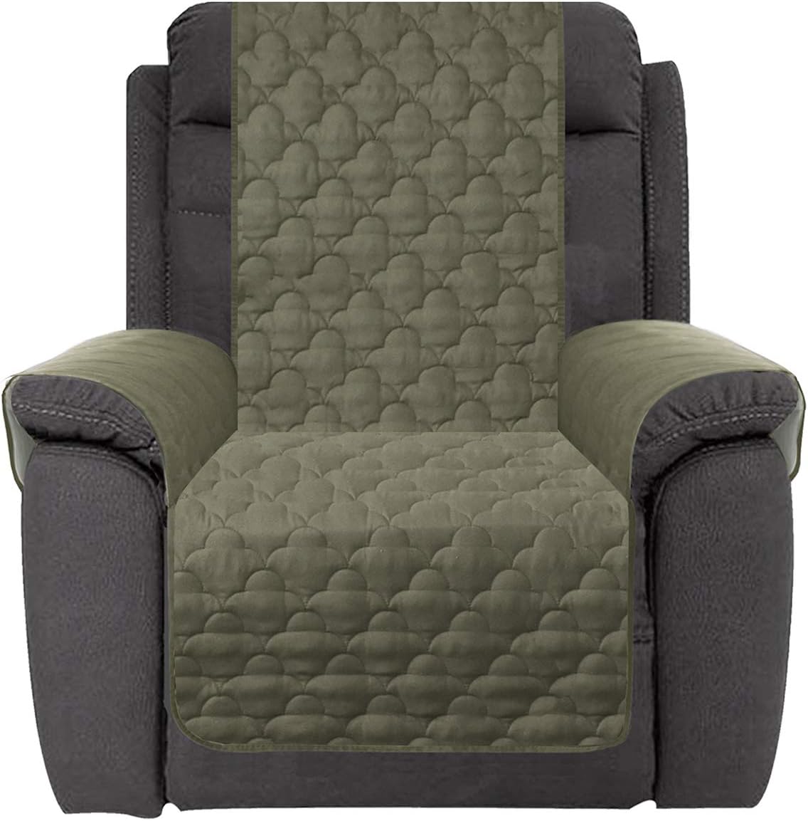 Waterproof Nonslip Recliner Cover Stay in Place Dog Couch Chair Cover Furniture Protector Ideal Sofa Slipcovers for Pets and Kids