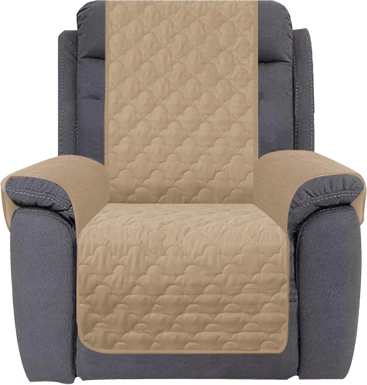 Waterproof Nonslip Recliner Cover Stay in Place Dog Couch Chair Cover Furniture Protector Ideal Sofa Slipcovers for Pets and Kids