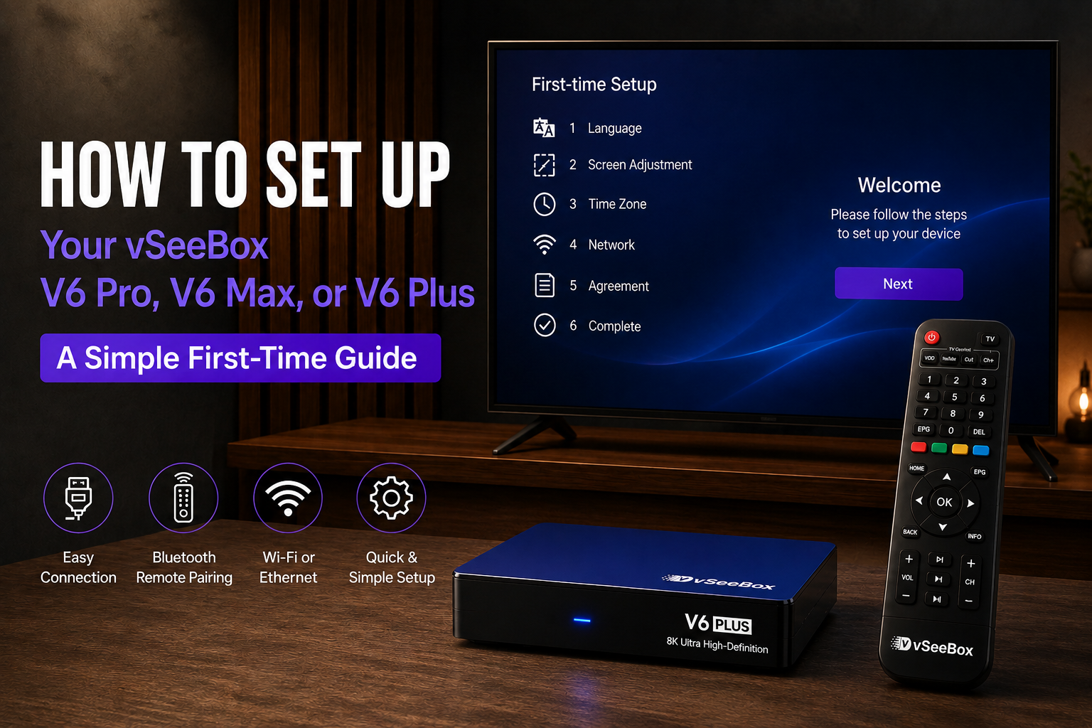 How to set up vSeeBox V6 Pro V6 Max and V6 Plus