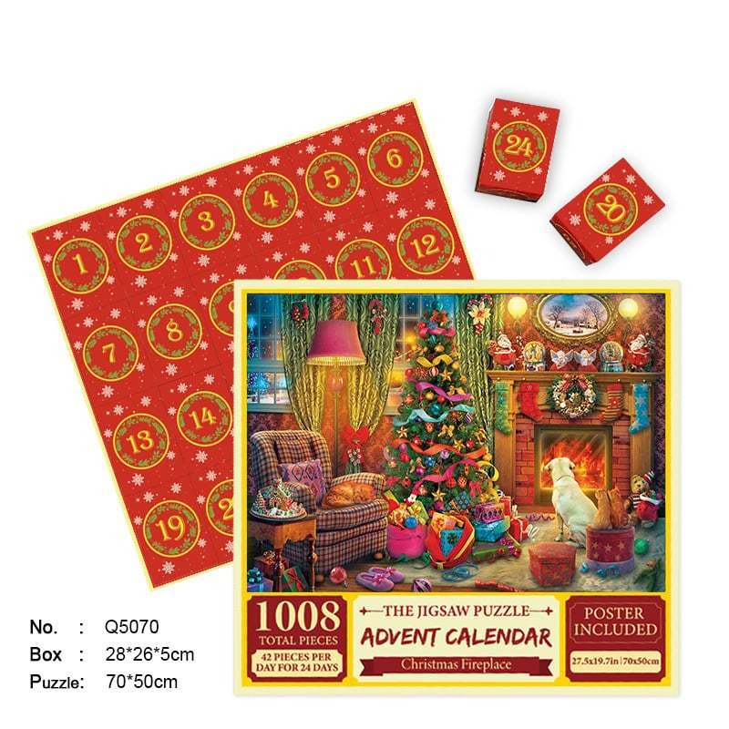 🔥Christmas Advent Calendar Jigsaw Puzzle 1000pcs🧩🎁
