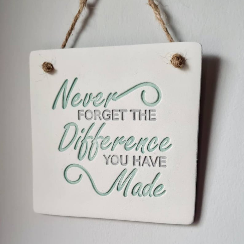 Handmade Clay Plaque-Be A Rainbow In Someone Else's Cloud