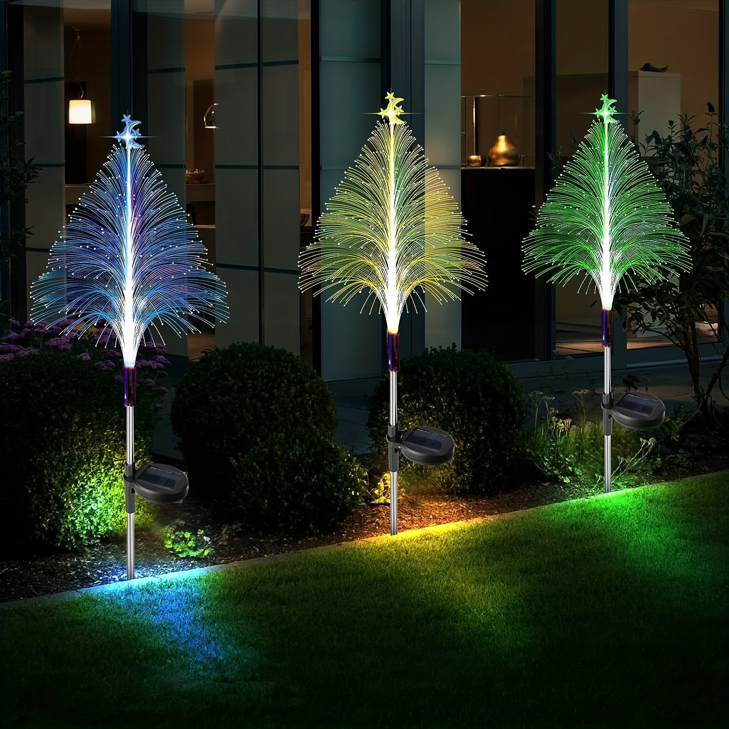 🔥Last day 50% off - 🎄7 Color Changing Solar Christmas Trees Lights🎄