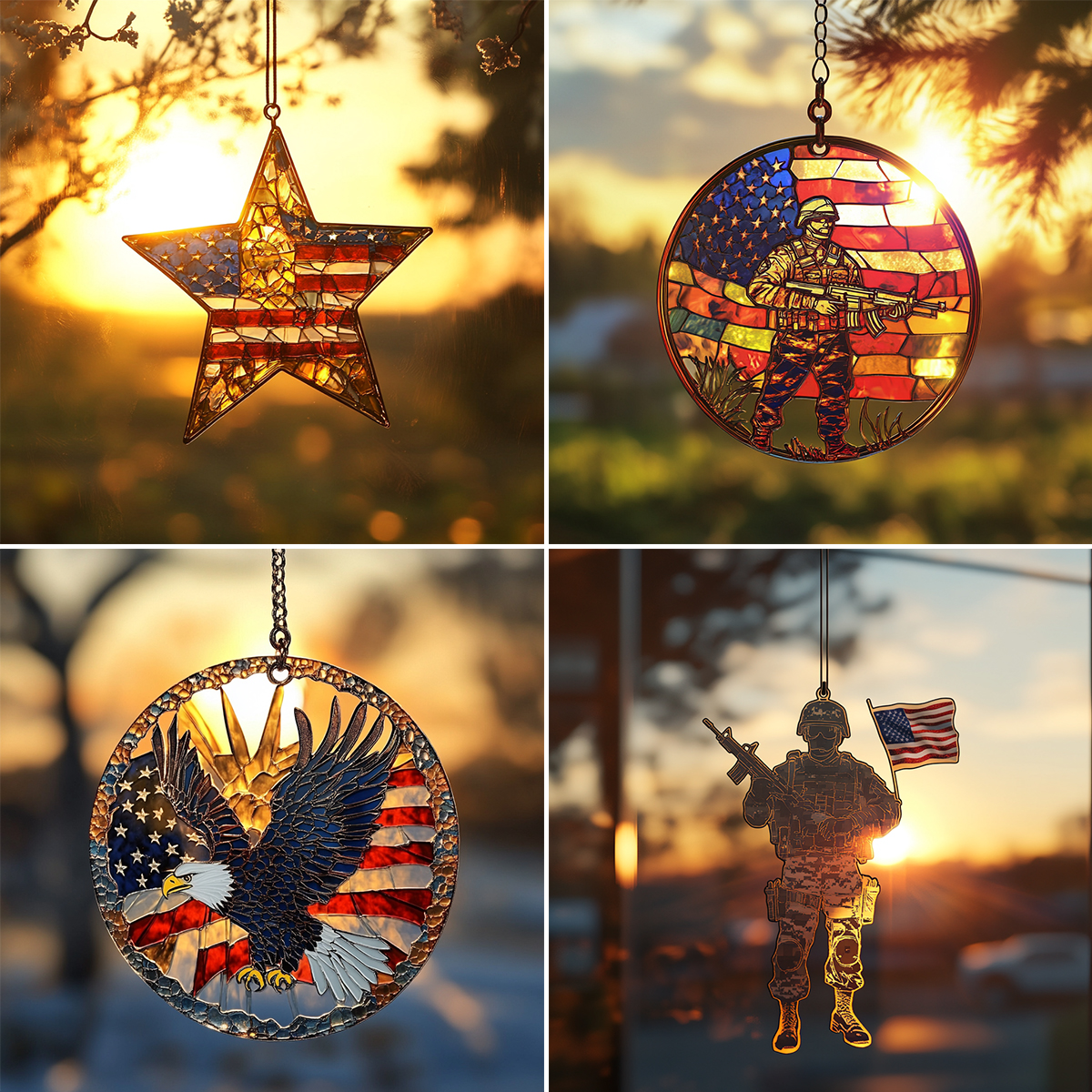 Soldier Memorial Flag Pendant