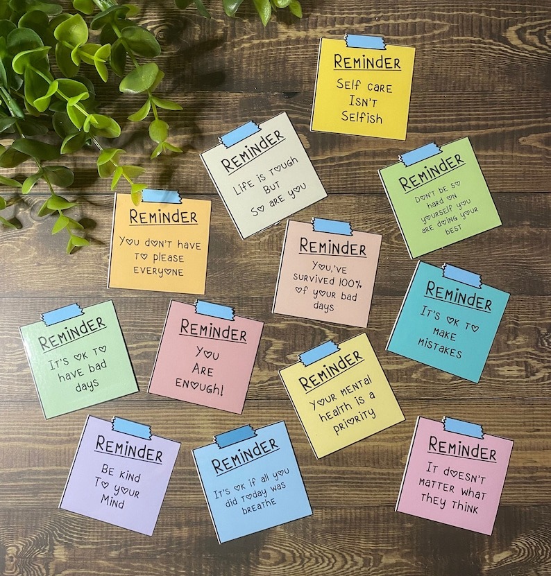 A Heartwarming Gift-Mental Health Sticky Note Stickers Set