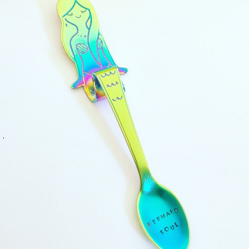 Hand Stamped Mermaid Spoon 