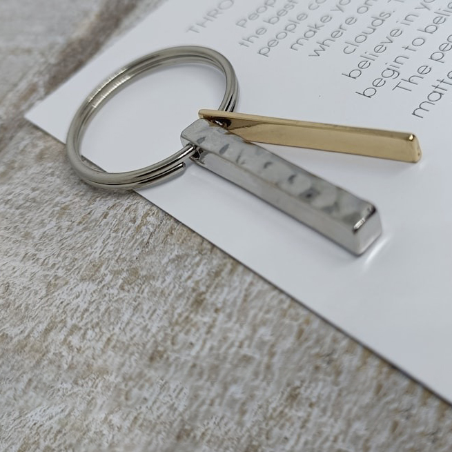 Valentines present-Couples romantic Thick and Thin keyring