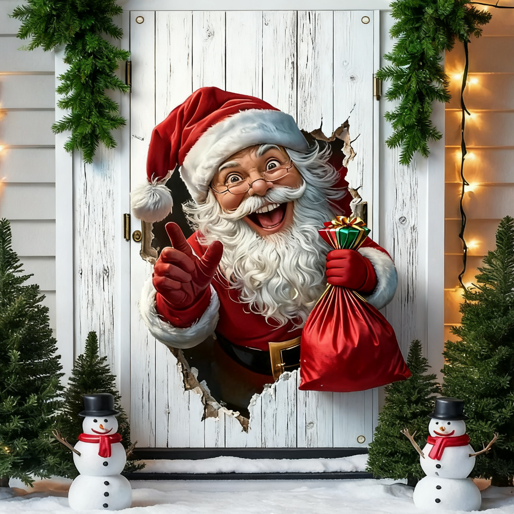 🎅 3D Santa Door Cover – The Funniest Holiday Decoration of 2025
