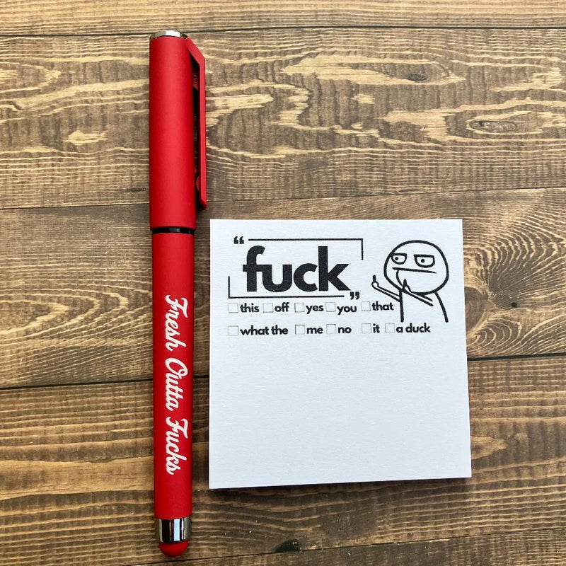 💝2023 CHRISTMAS GIFT - Fresh Outta Fucks Pad and Pen