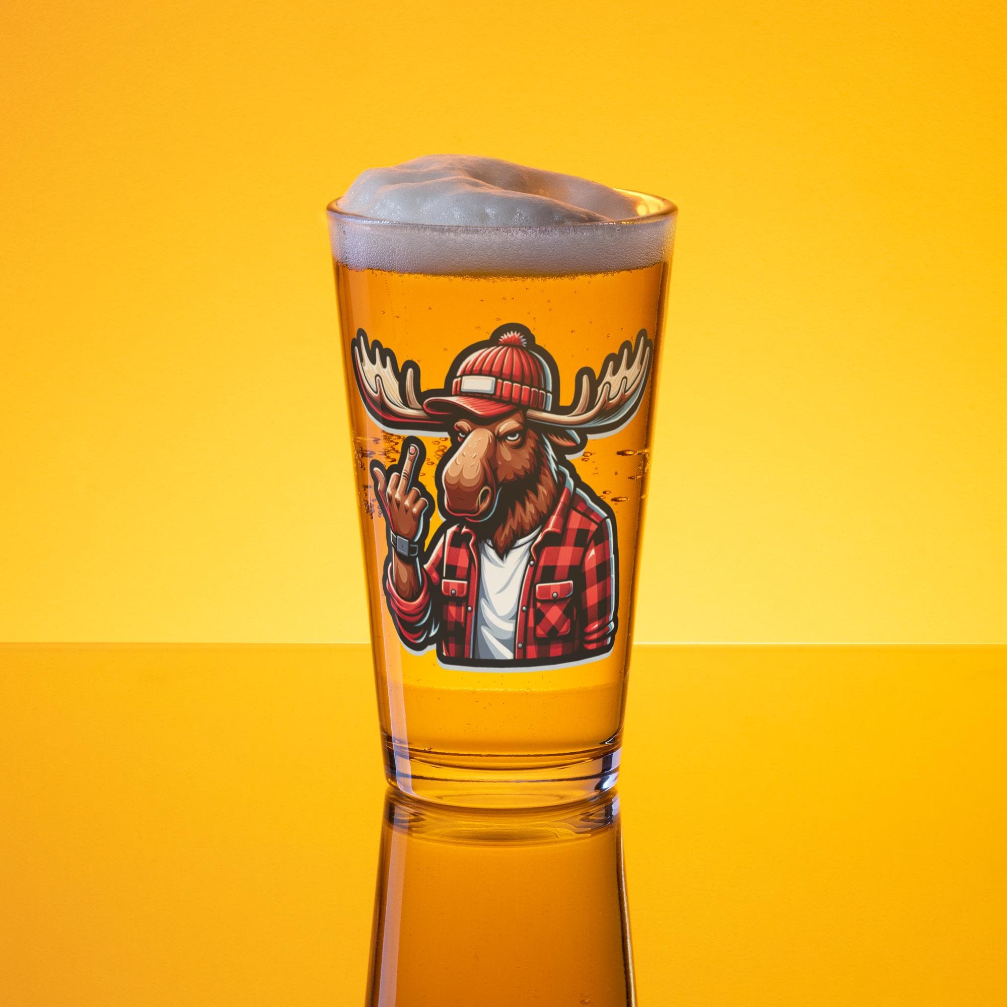 Funny Middle Finger Shaker Pint Glass