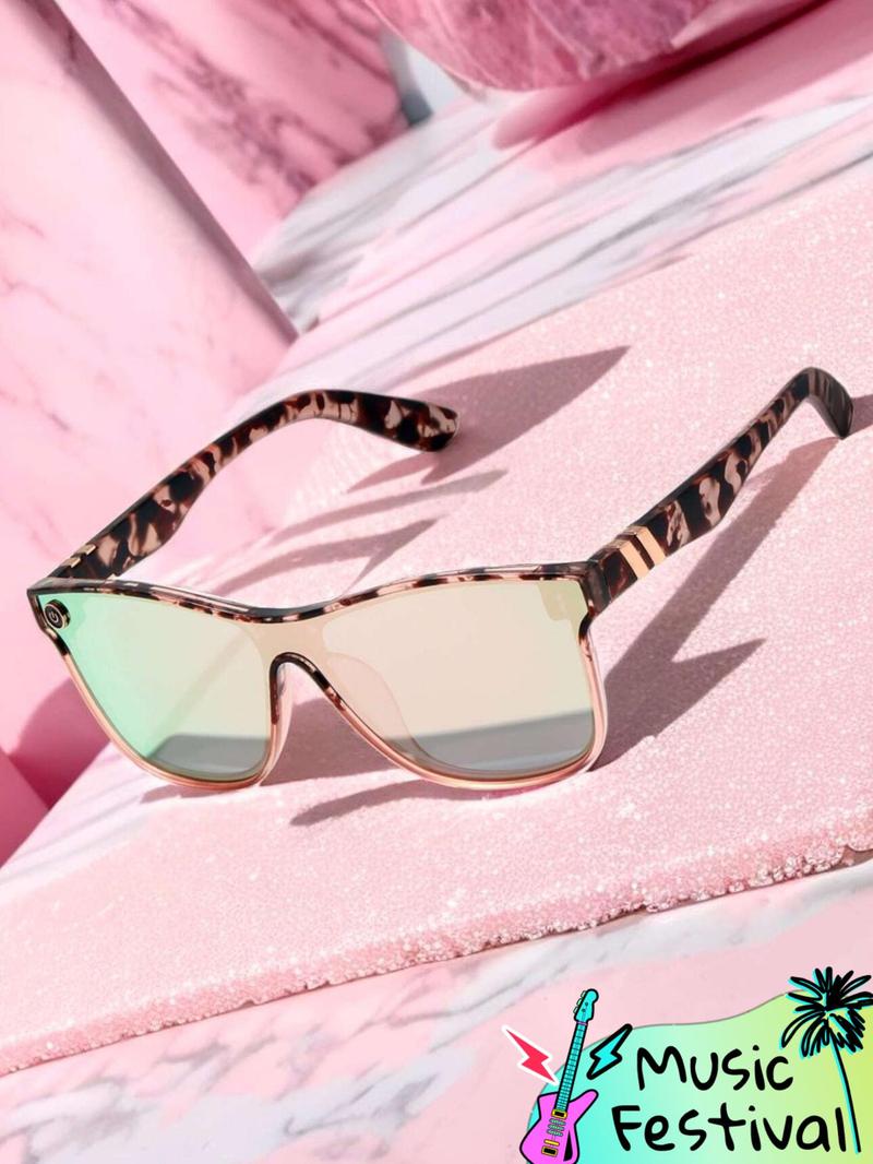 Product Introduction of Tortoise Shell Pattern Flat Top Sunglasses for Women, Sun Protection Sunglasses for Men, Trends 2024 for Outdoor Activities Back To School Fall Streetwear Mascs 11