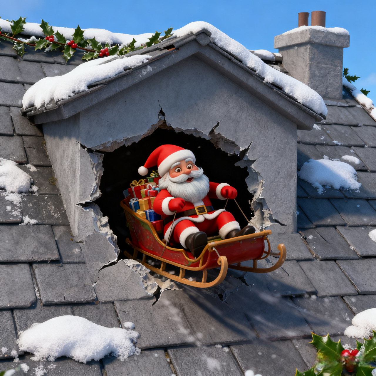 🎅 3D Santa Door Cover – The Funniest Holiday Decoration of 2025