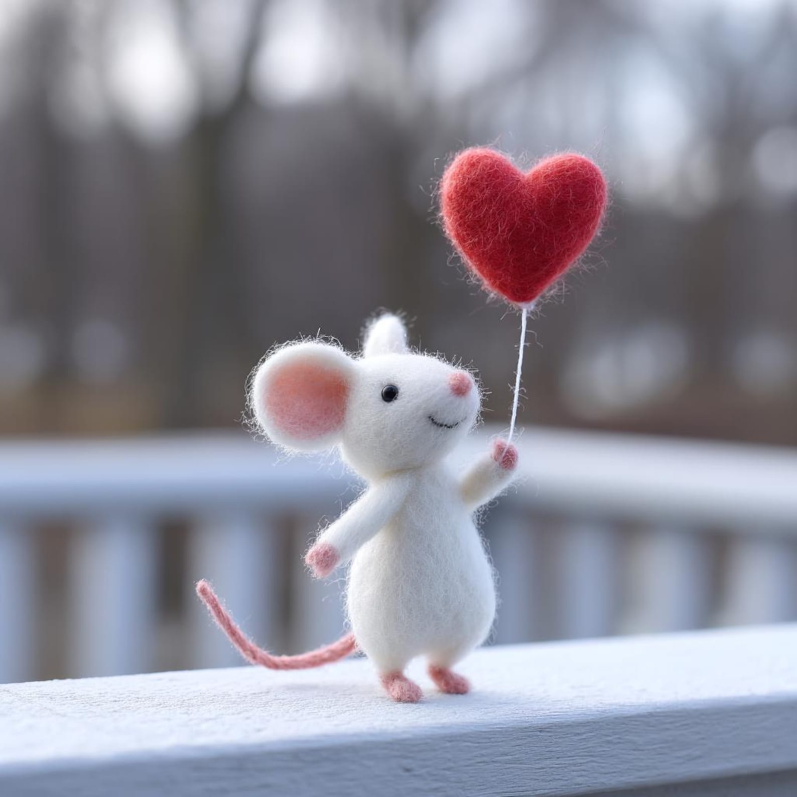 Needle Felted Mouse | Valentine's Day Gift