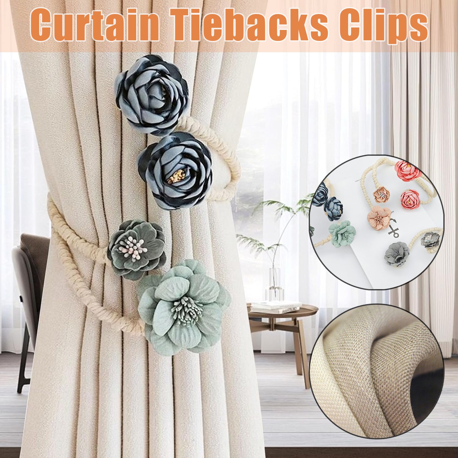 🔥Hot Sale 49% OFF🌸Curtain Tiebacks Clips
