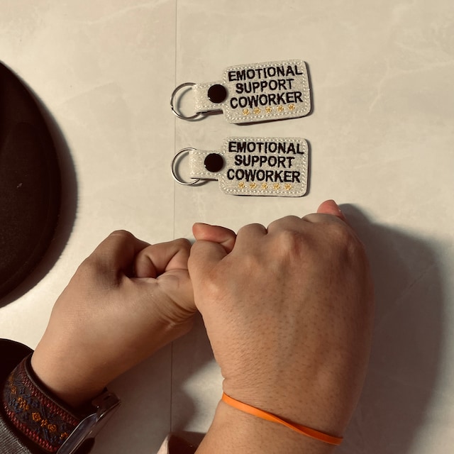 💖Emotional Support Coworker Keychain