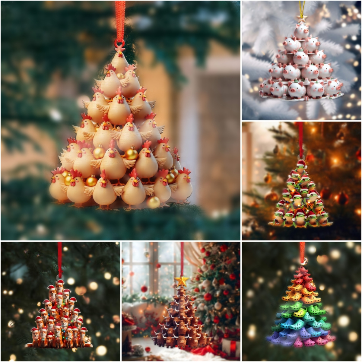 Funny Animal Christmas Tree