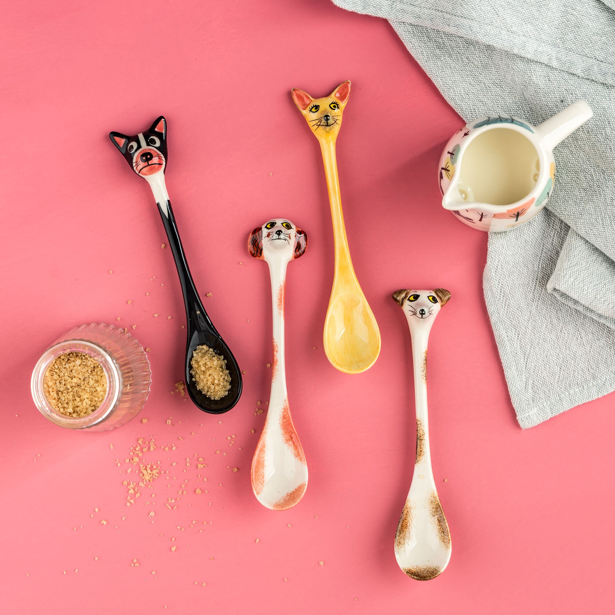 🐱Quirky Cat and Dog Ceramic Spoons🐶