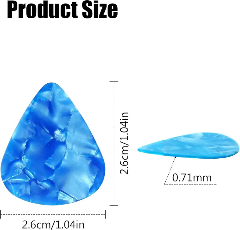 10-Pack Premium Celluloid Guitar Picks