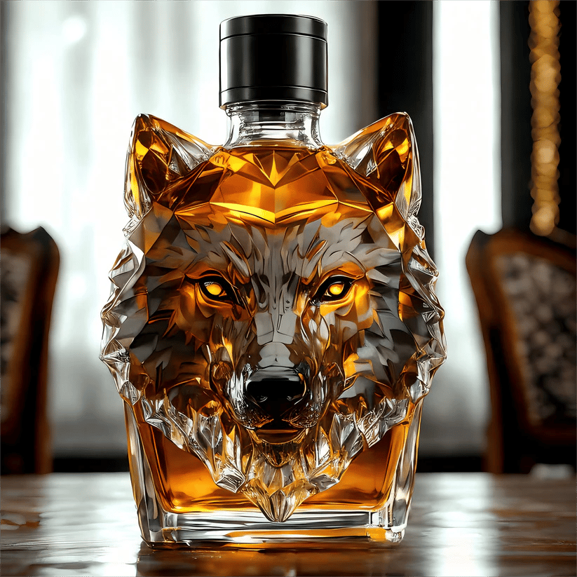 ⏰Pre-tariff Hike Clearance Sale: Save 49%-Limited Edition “Howl's Haven: Wolf - Crested Whiskey Bottle”