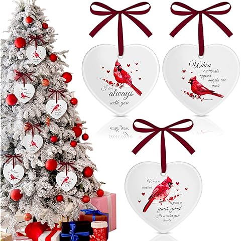  Cardinals Birds Christmas Tree Ornaments 